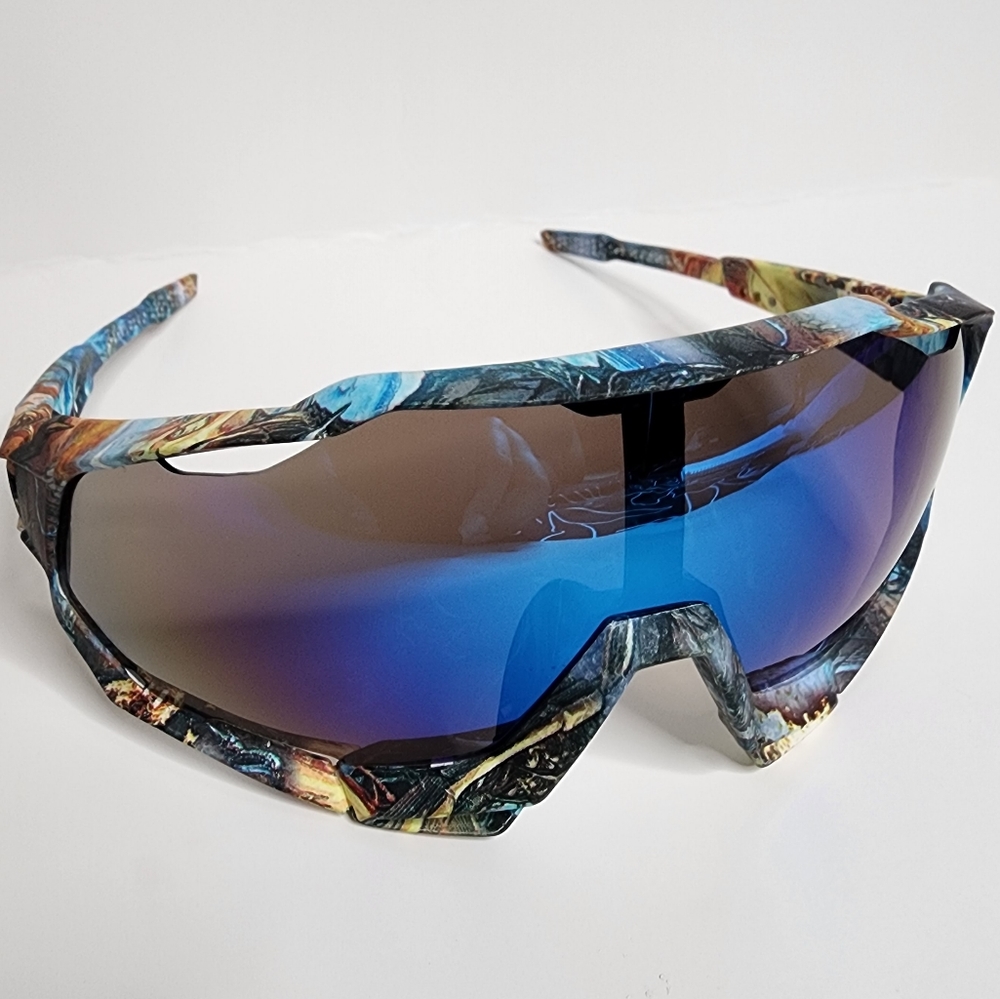 All-Season Wrap Sunglasses | Mirrored Lenses | Vented - Picture 6 of 7